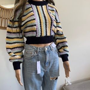 NWT ZARA STRIPED KNIT SWEATER SIZE M
